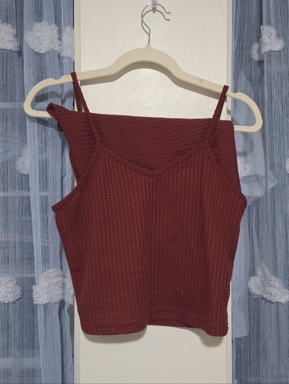 Rust/Maroon Lounge Tank Top & Shorts Set